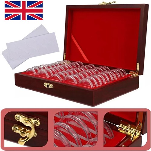 Wooden coins display storage - wooden,