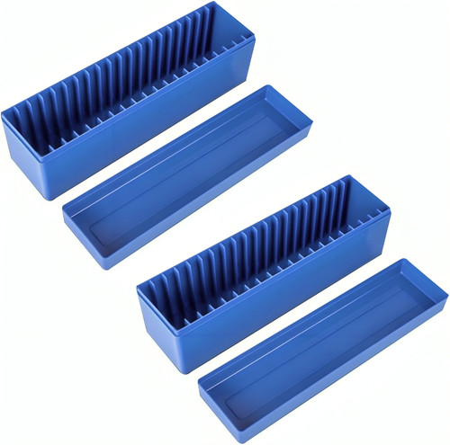 Blue coin slab storage boxes - blue,