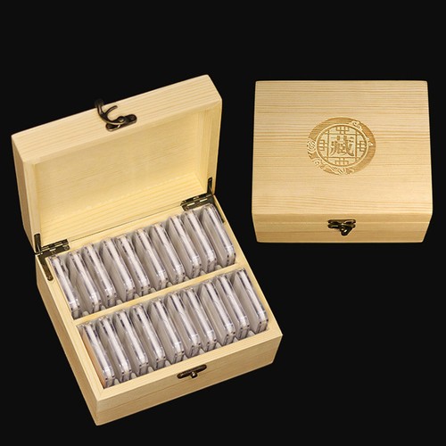 Coin slabs holders - 20, wooden
