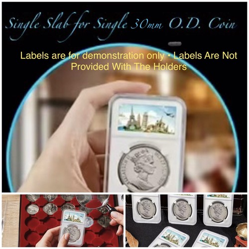 Single 30mm coin - -, slab