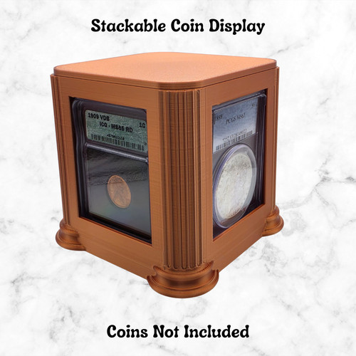 Stackable coin slab display - stackable,